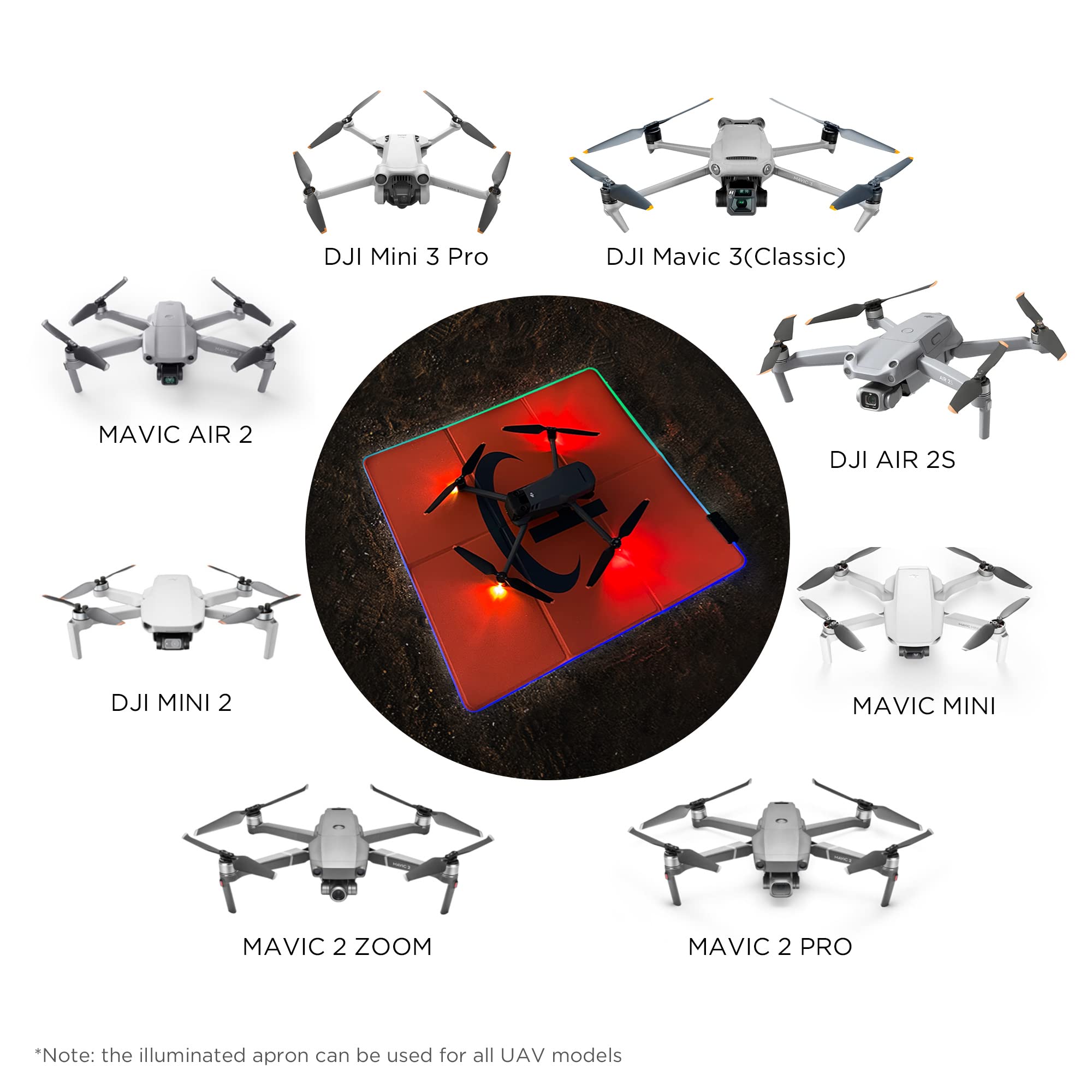 Amazon.co.jp: CYNOVA ドローンランディングパッド LEDライト付き 65cm 