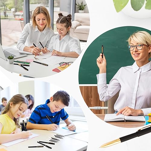 Miniatura 6 de Juego de 30 bolígrafos de gel de punta fina, tinta negra, de escritura suave, bolígrafos de gel con rodillo de 0.7 mm, para oficina, para la