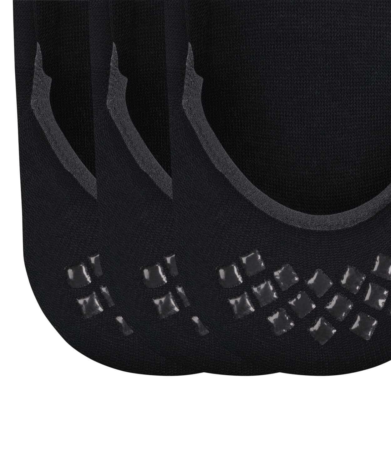 FALKE Mężczyźni Stopki Invisible Step Medium Cut Multipack M In bawełna niewidoczne jednokolorowe 3 Pak, Czarny Black 3000, 43-44