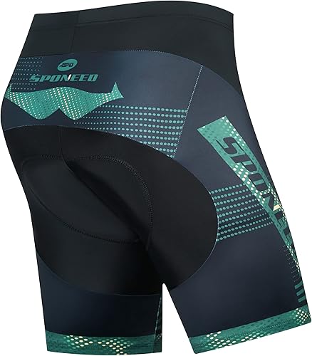 Miniatura 3 de sponeed Pantalones cortos de ciclismo acolchados para hombre, pantalones de montar en bicicleta, ropa de ciclismo, ropa de bicicleta, mallas