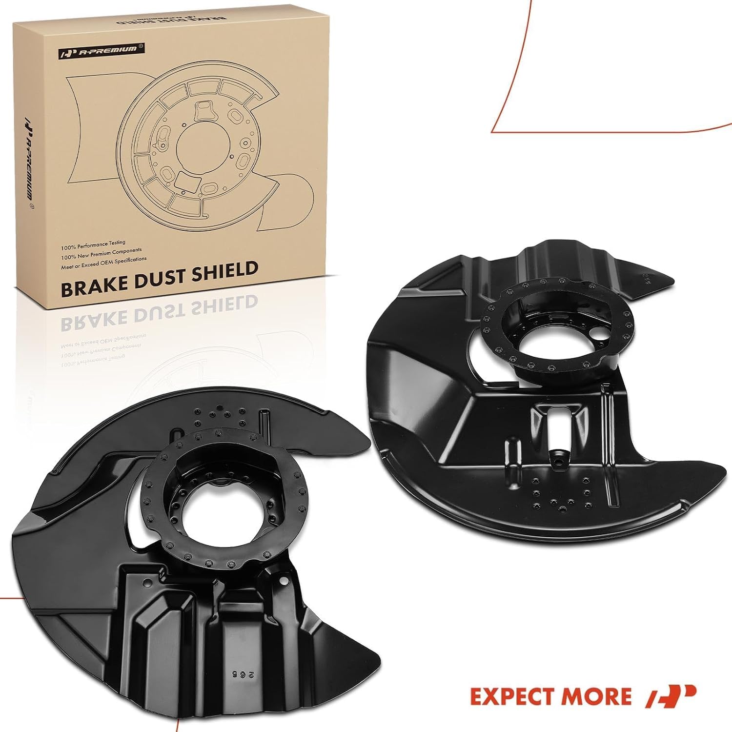 A-Premium Front Side Brake Dust Shield Compatible with BMW Models | for E46 Series M3 2001-2006, Convertible/Coupe