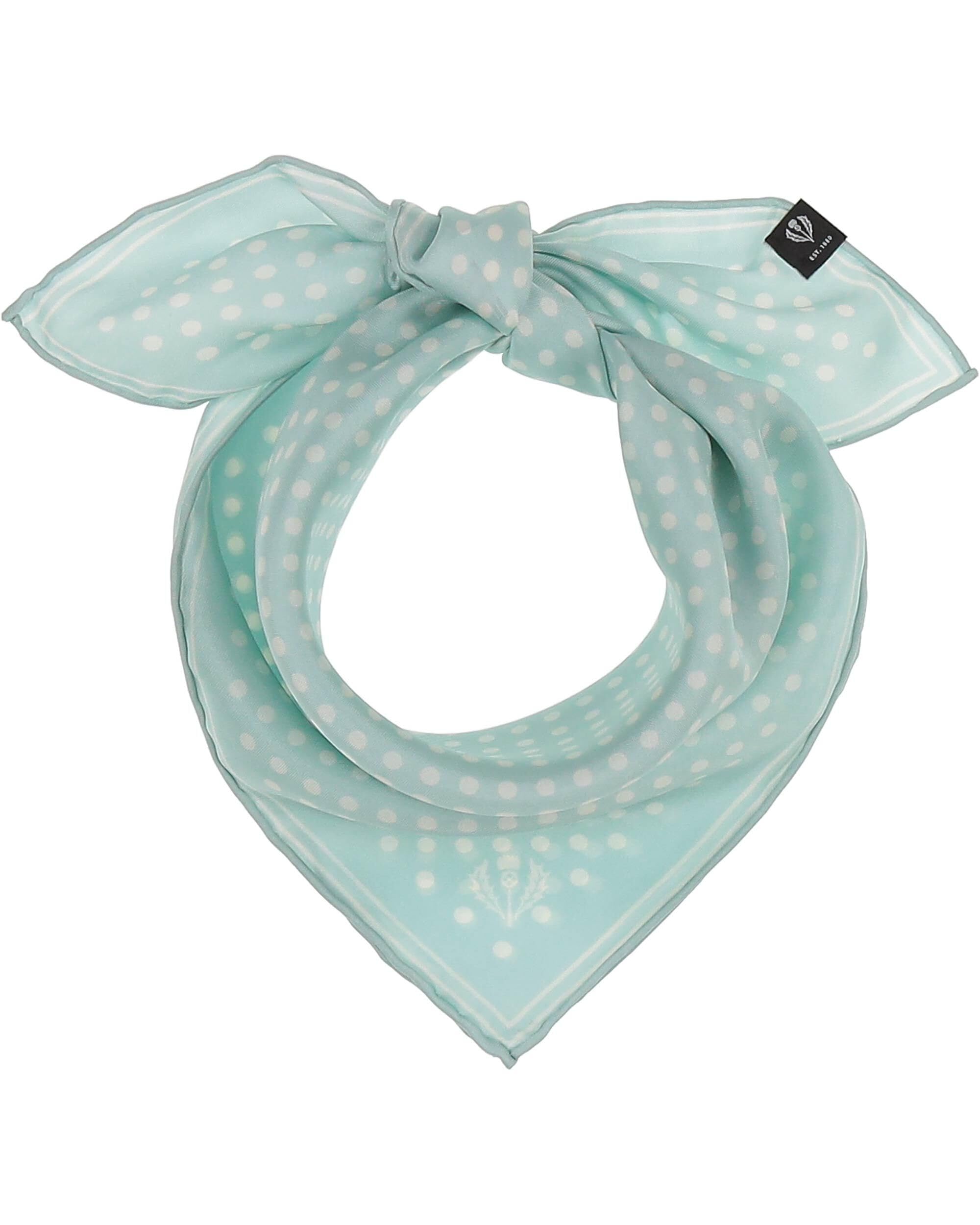 Retro Polka-Dots Halstuch – Schwarz-weißes Satin-Tuch Für 50er Jahre Look & Mottoparty