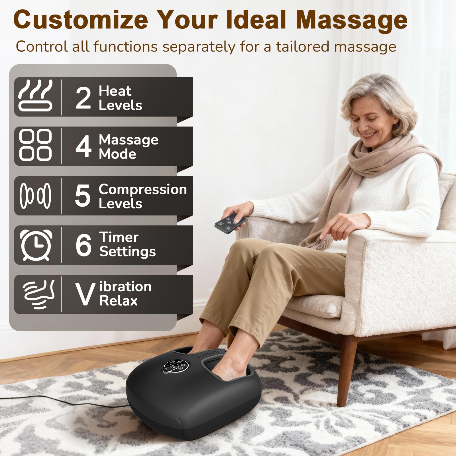 Amazon.com: Shiatsu Foot Massager with Heat for Neuropathy and
