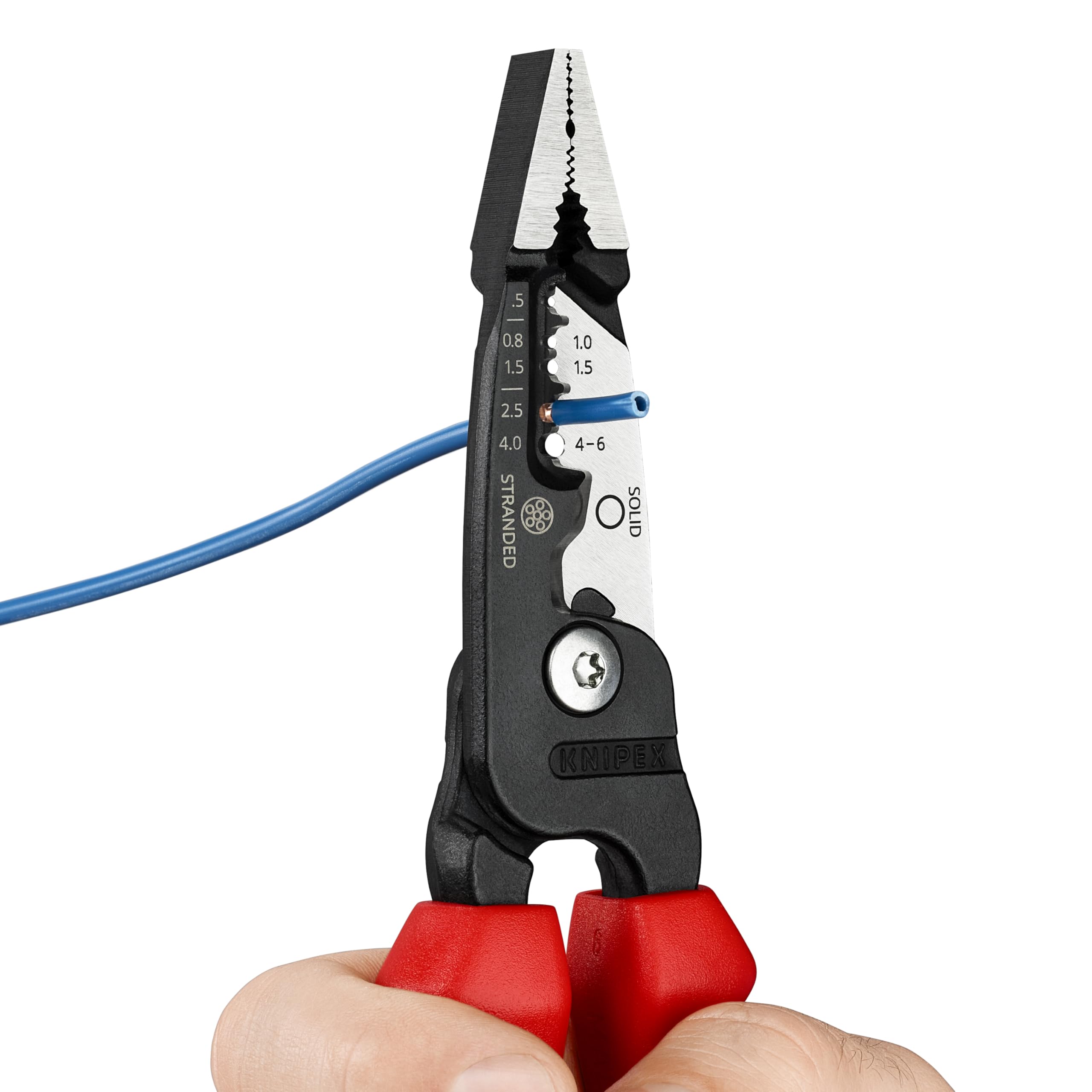 KNIPEX Pinza multifunzione per elettricisti modello metrico con impugnature multicomponente 200 mm, 13 72 200 ME