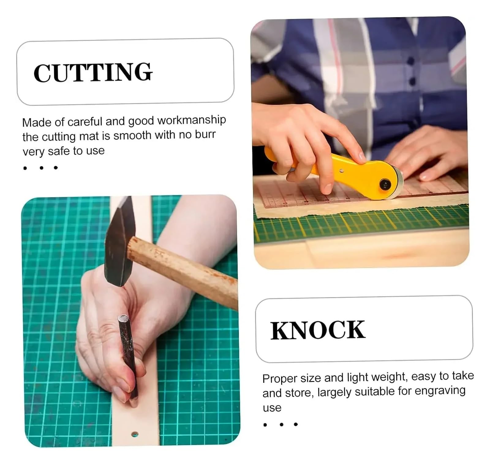 Schneidematte Selbstheilend A3 A4 A5 PVC Cutting Mat Workbench Patchwork Sewing Manual DIY Engraving Leather Board Single Side Underlay(Purple,A3 Large)