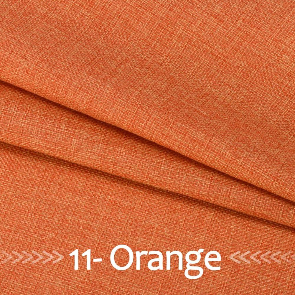 17 X 150 inch Linen Fabric Repair Patch, Self Adhesive Fabric Patches for Furniture, 16 Colors Couch Patch Repair Fabric, Fabric Upholstery Repair Kit for Sofa, Chair, Clothing(Orange)