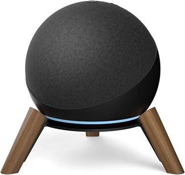 Wooden Desktop Stand for Echo Dot 4th / 5th Gen & Echo Dot Max Stand Holder for Better Sound - Wood Tripod Speaker Stand Desk for Echo Dot 4th & 5th Generation Table Holder for Echo Dot Stand, 1 Pack