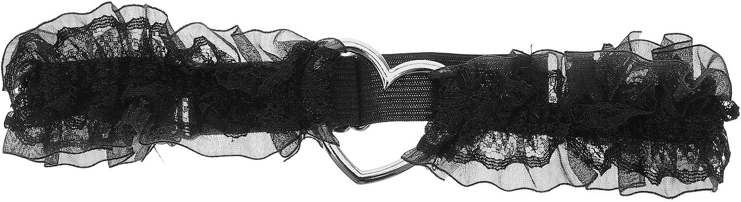 GANAZONO Elegant Black Lace Wedding Garter for Bride Adjustable Size Decorative Leg Ring Suitable for Dates and Parties Stylish Bowknot Design for Women
