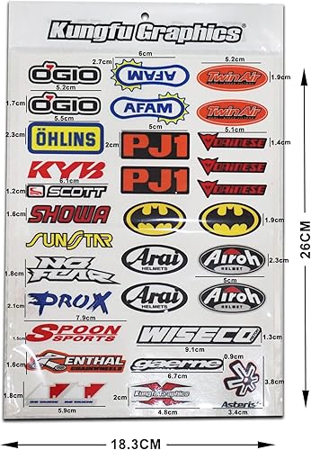 Kungfu Graphics Patrocinador Logo Racing - Lámina universal (7.6 x 10.4in)