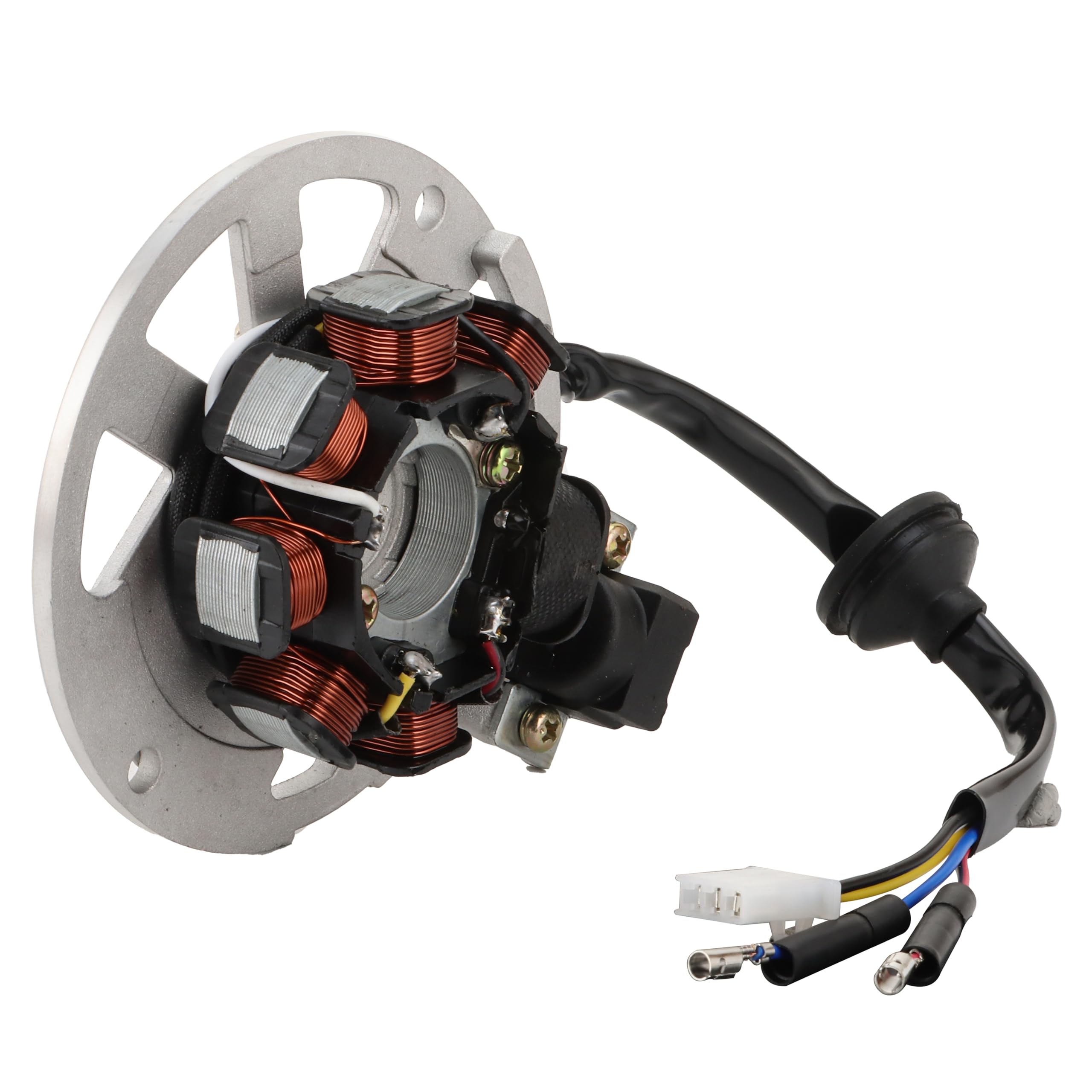 Stator Allumage Version 1 Compatible avec ATU Explorer Race GT 50 B92 KEEWAY RY6, TAURIS Samba 2-Takter JL50QT-51, SACHS Speedjet BENELLI Quattronovex 49, 6 bobines 3 broches 2 câbles séparés