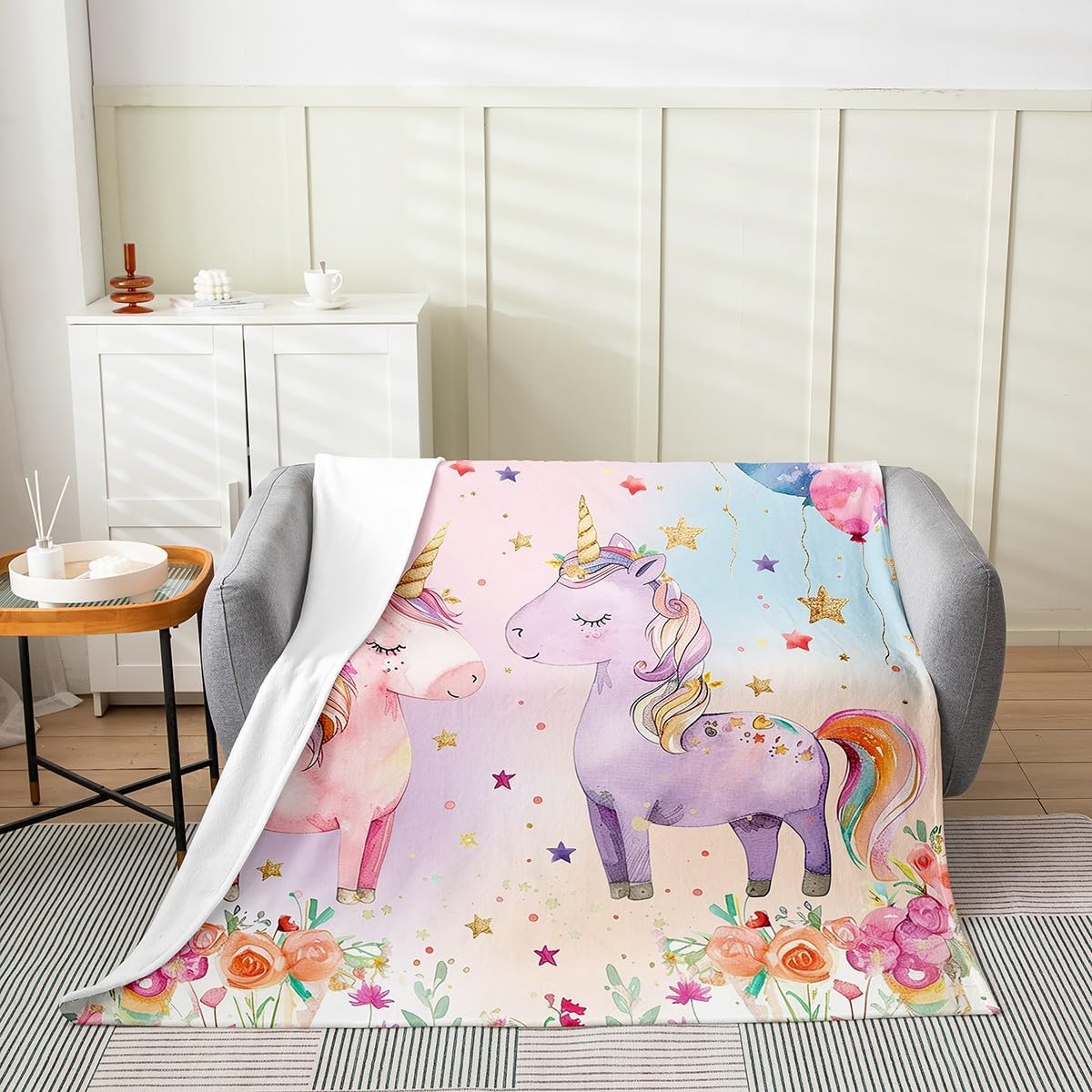 Happy Camping Fleece Blanket,Bear Claw Pines Rustic Farmhouse Cabin Bed Blanket for Kids Teens,Hunting Adventure Retro Striped Flannel Blanket for Room Decor,Queen 90"x90"