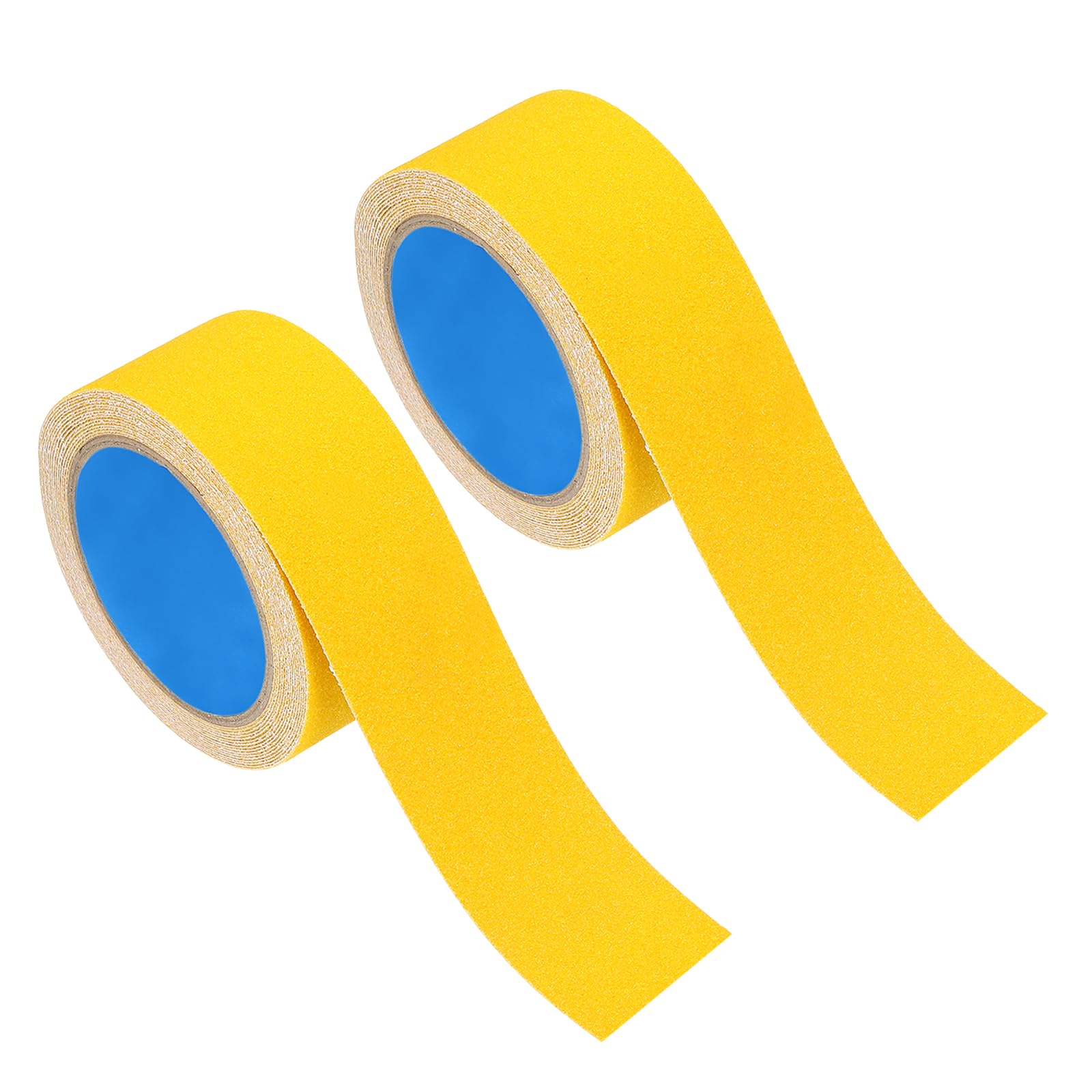 PATIKIL 2Pcs Frosted Non-slip Tape - 16.4 ft x 2 Inch, Heavy Duty Anti Slip Grip Safety Non Skid Tread Stair Cases Tape High Adhesion & Waterproof, Suit for - Outdoor/Stairs, Yellow