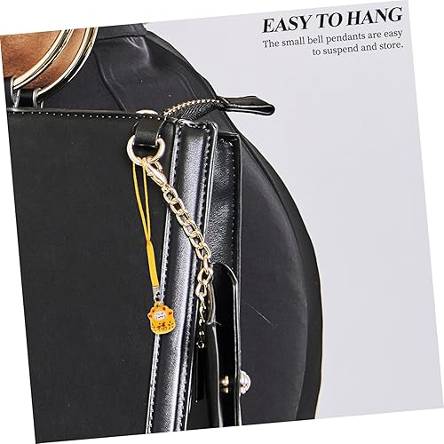 Miniatura 6 de 12 piezas de ornamento de buena suerte de gato de la suerte Fengshui con campana, atrae riqueza, Maneki Neko, decoración colgante para bolsa de