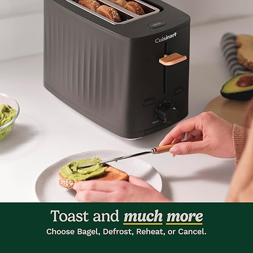 Miniatura 4 de Cuisinart Soho Collection Tostadora de 2 rebanadas, 7 ajustes de tostadora, descongelación, recalentamiento y configuración de bagel, conveniente