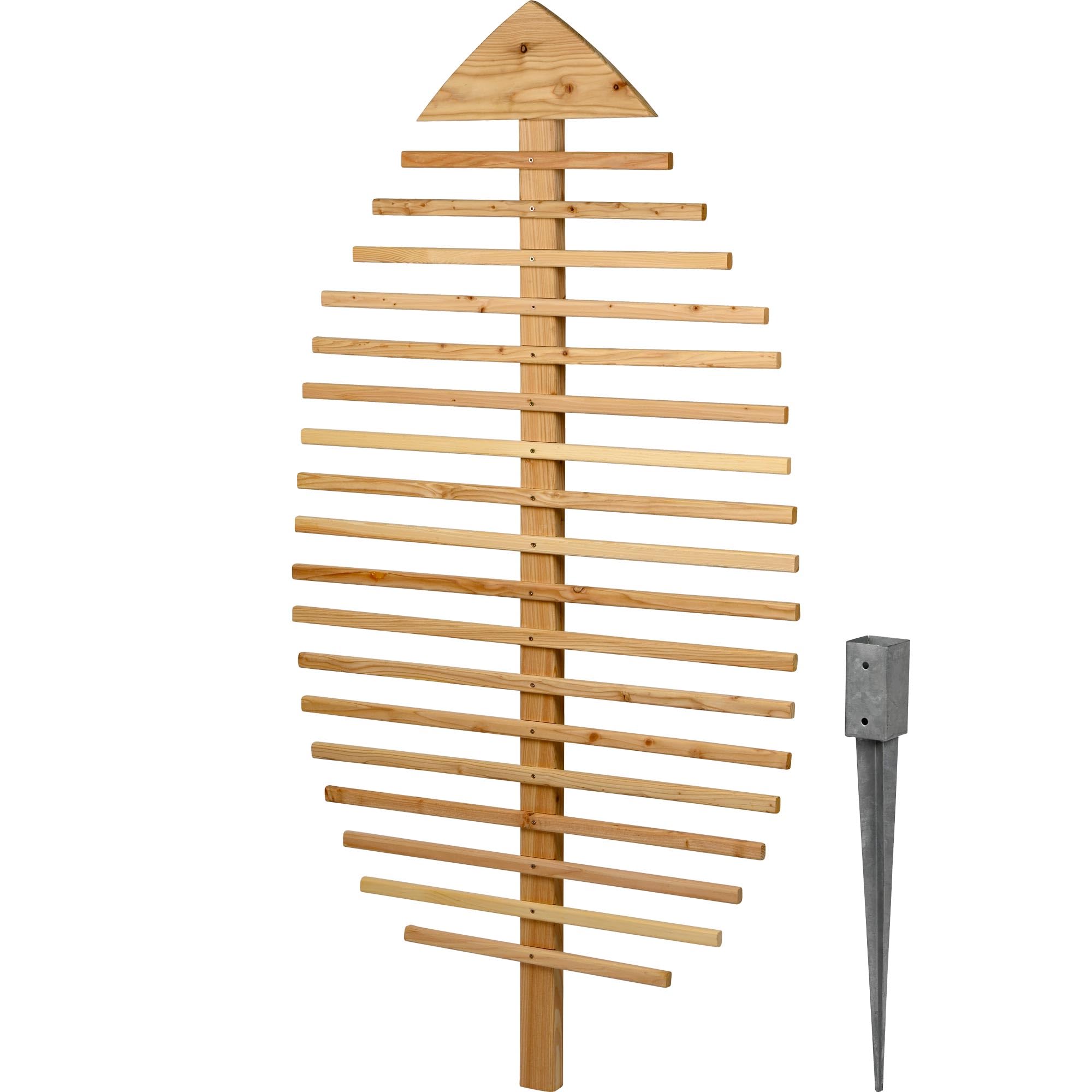 dobar 58211e Design Rankhilfe Blattform Fagus Rankgitter Massivholz