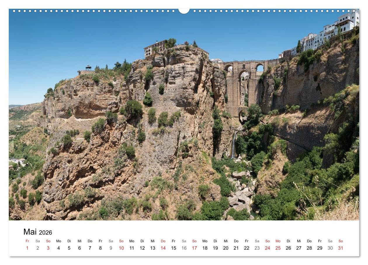 Andalusien - die Wiege vieler spanischer Traditione (hochwertiger Premium Wandkalender 2026 DIN A2 quer), Kunstdruck in Hochglanz: Andalusien ist die ... Stierkämpfe und Flamenco. (CALVENDO Orte)
