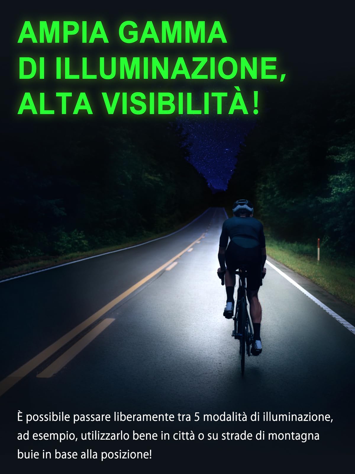 towild CL600/CL1000 Luci Bici, 600/1000 Lumen Luci Bicicletta LED per Pendolarismo,Luce Anteriore Bici 2000/4000mAh Ricaricabili Impermeabili IPX6 per la Guida Notturna, Supporto Sottomontato