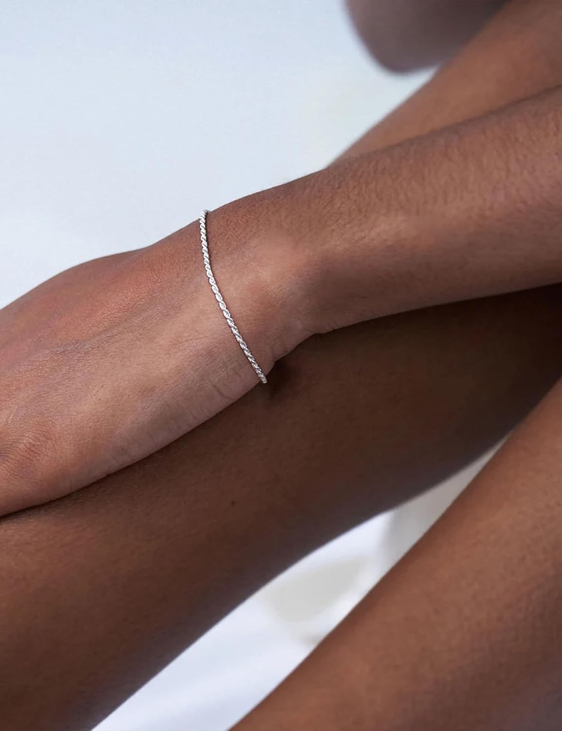 925 Sterling Silver Rope Bracelets 2/3/5mm Silver/Gold Plated Bracelets for Women Rope Chain Bracelet for Men 6.5-9 Inches - Image 4