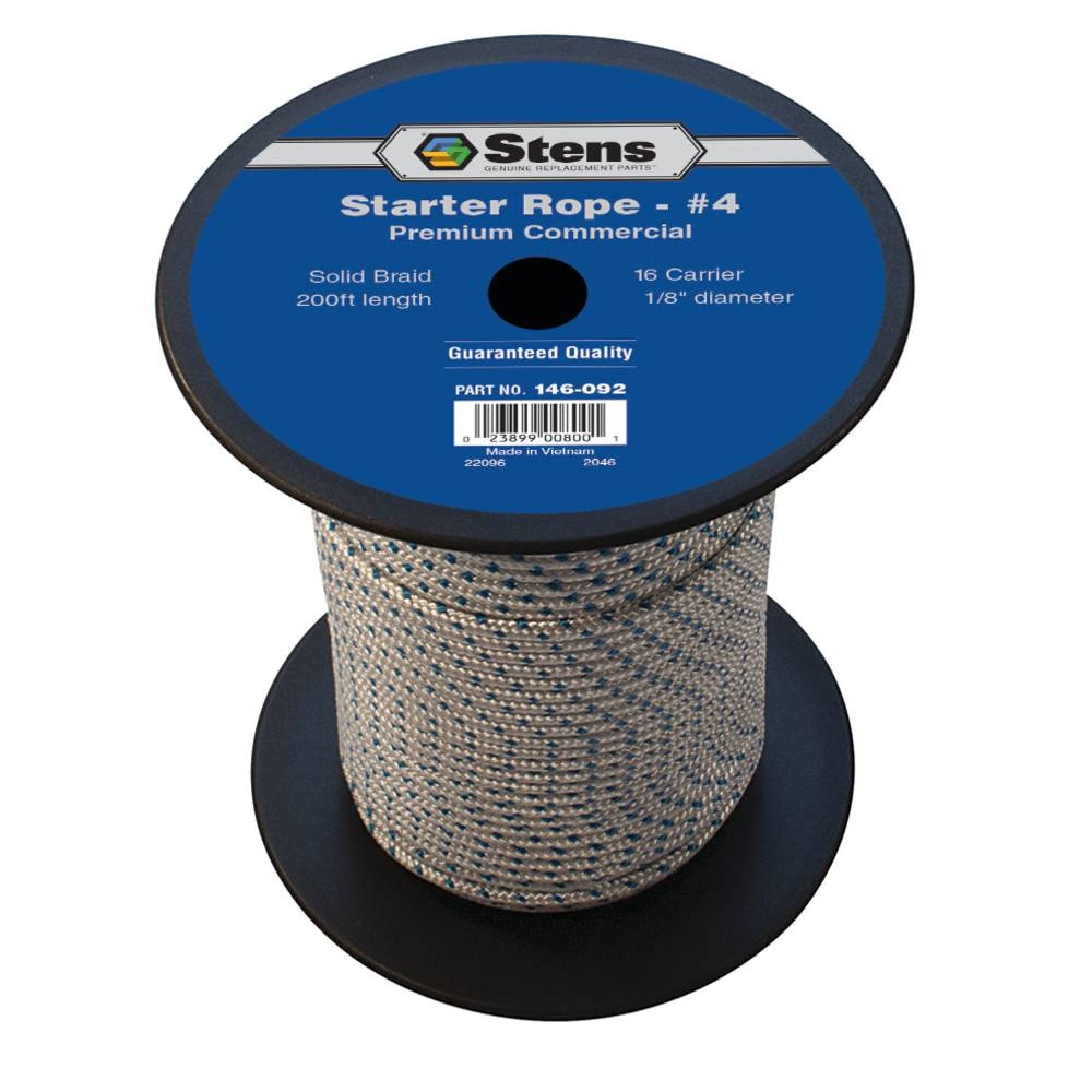 Stens 146-092 200' Solid Braid Starter Rope, #4 Solid Braid, ea, 1