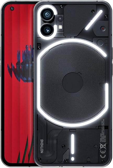 Nothing Phone (1) - 8GB RAM + 128GB, Glyph Interface, 50 MP dual camera, Nothing OS, 6.55 120Hz OLED display, Black