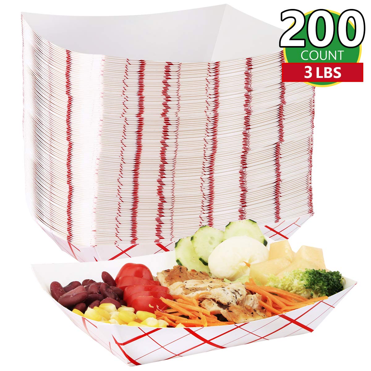 Buy Eupako Paper Food Trays 3 Lb Disposable Paper Food Serving Tray