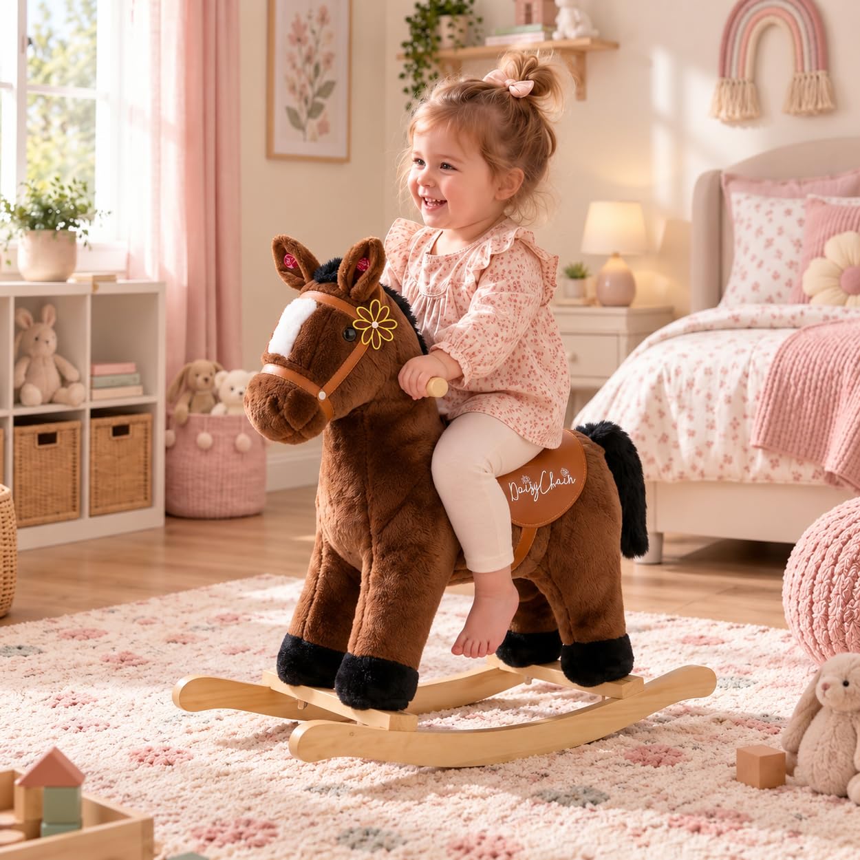 Daisy Chain My First Rocking Horse For 1, 2, 3 Year Old With Horse Sounds