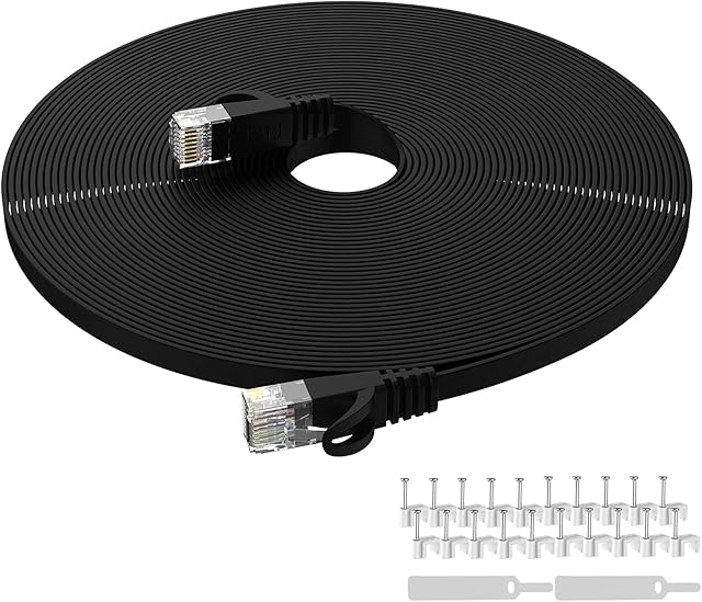 Ethernet Cable 30M, Lovicool Internet Cable RJ45 CAT6 Ethernet Gigabit Lan Network Cable High Speed 250MHz Patch Cable for Switch, Router, Patch Panel, PC, Modem, POE and more