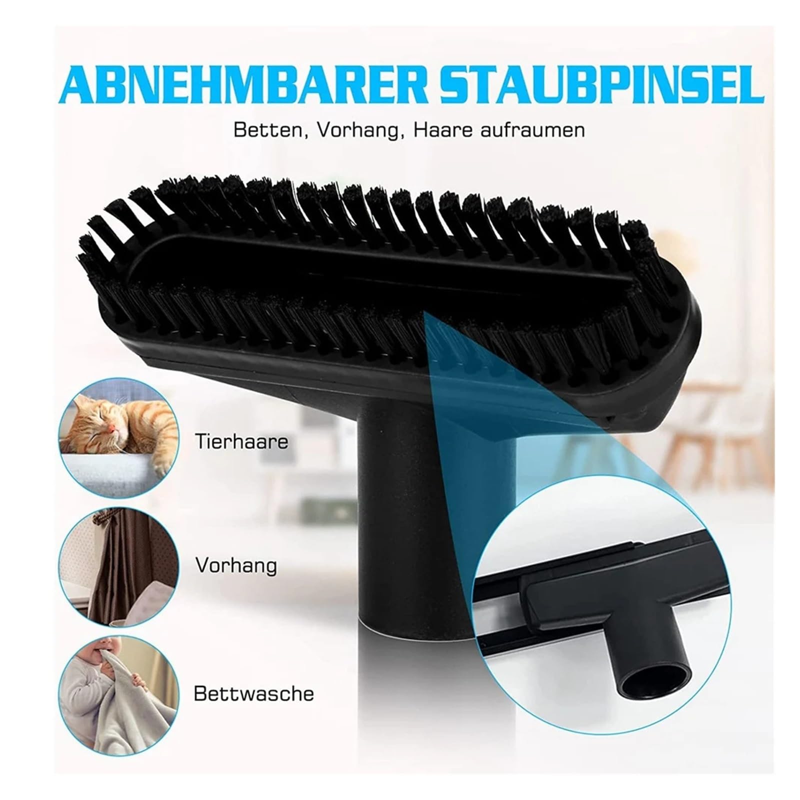32-mm-Staubsauger-Aufsatzsatz, zusätzliche Düsenreinigungsbürsten