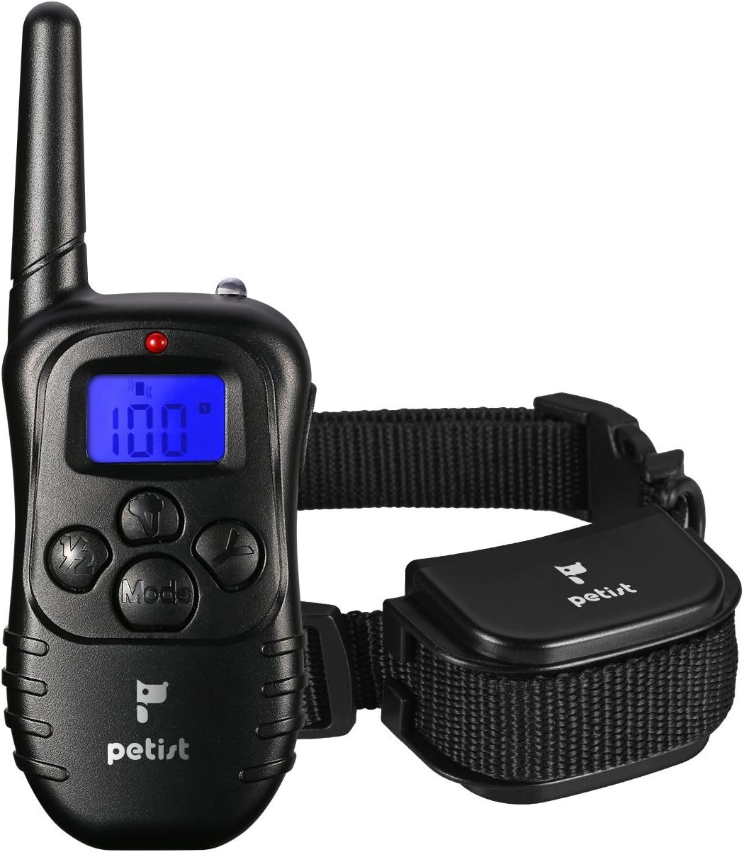 Petist 100-Level Remote Control Rechargeable Rain-Proof Electric Shock Dog Collar