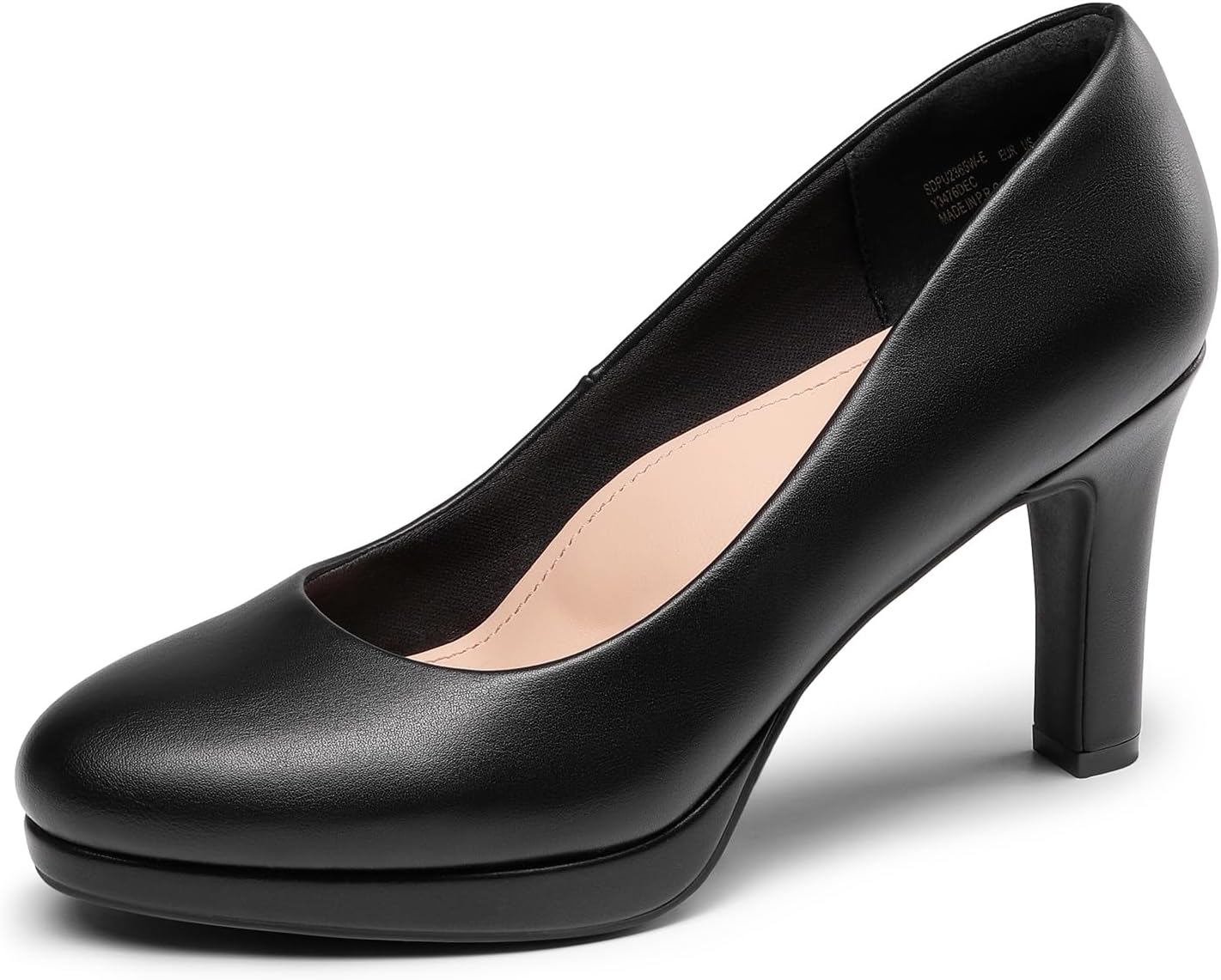 DREAM PAIRS Women's Pumps Close Toe Low Heels Platform Heels Comfortable Office Work Dress Shoes for Women