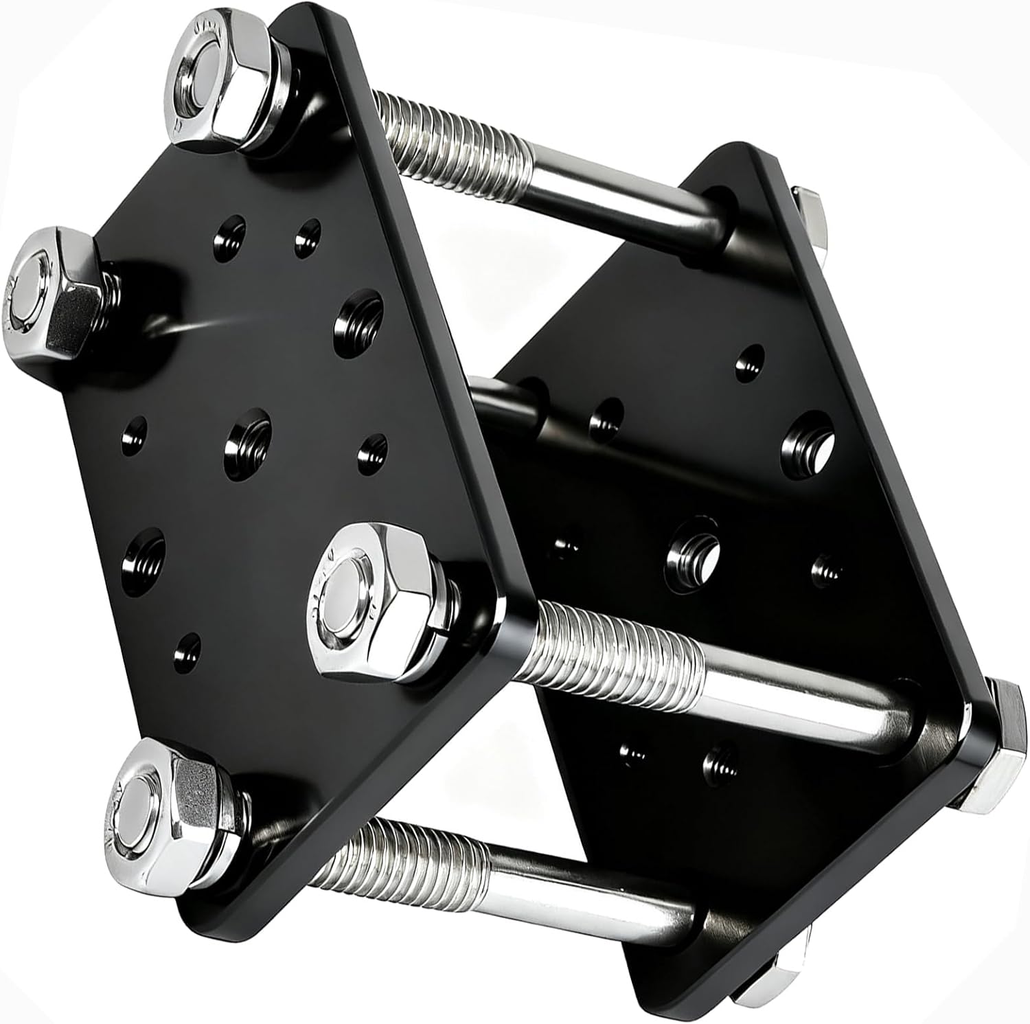 HYS Heavy-Duty Forklift Pillar Bracket Mount Retail,Reinforced Steel Bracket for Forklift Pillar Guard & Vehicle Cage|Compatible with 1/4"-20 Threaded Stud Device| Easy Install