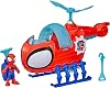 Marvel Spidey and His Amazing Friends Team Spidey Copter, 7,6 cm Oyuncak Araçlı Aksiyon Figürü
