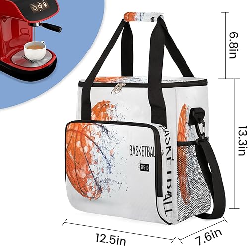 Miniatura 2 de Bolsa de transporte para cafetera deportiva de baloncesto para Keurig K-Mini o K-Mini Plus K-Cup Pods almacenamiento portátil cafetera bolsa de viaje