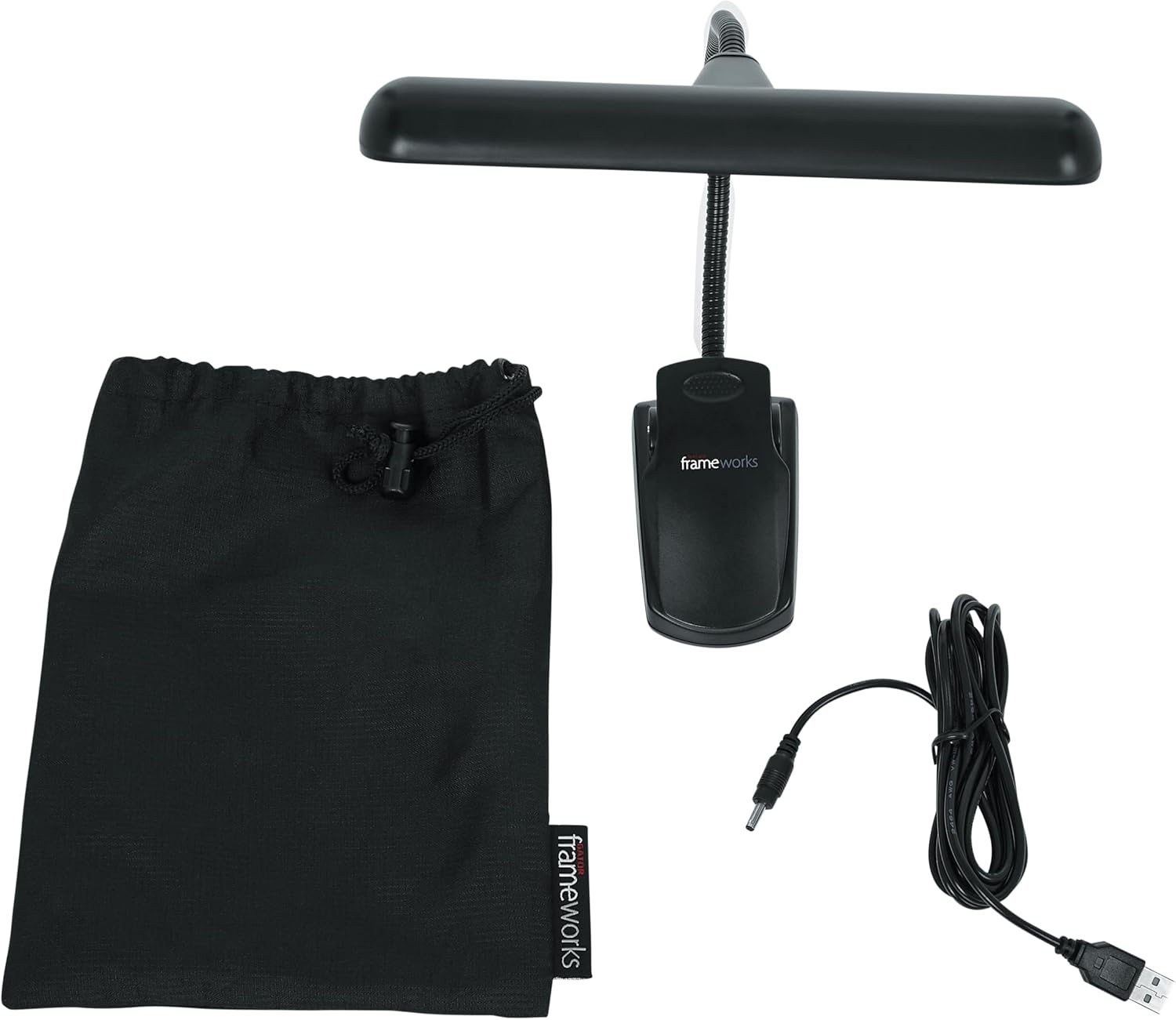 Gator Frameworks Music Stand Lamp Light with Adjustable Goose Neck, Red LED (GFWMUSLEDR)