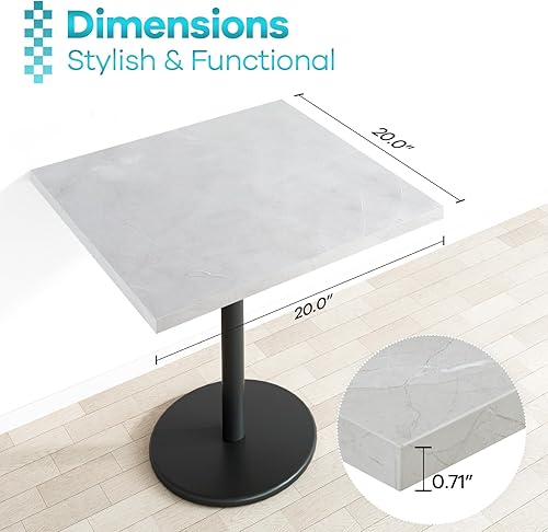 Miniatura 119 de Kaboon Mesa universal de 24 x 24 pulgadas, paquete de 2, solo encimera reversible de melamina, uso doméstico o comercial en interiores, 1 pulgada