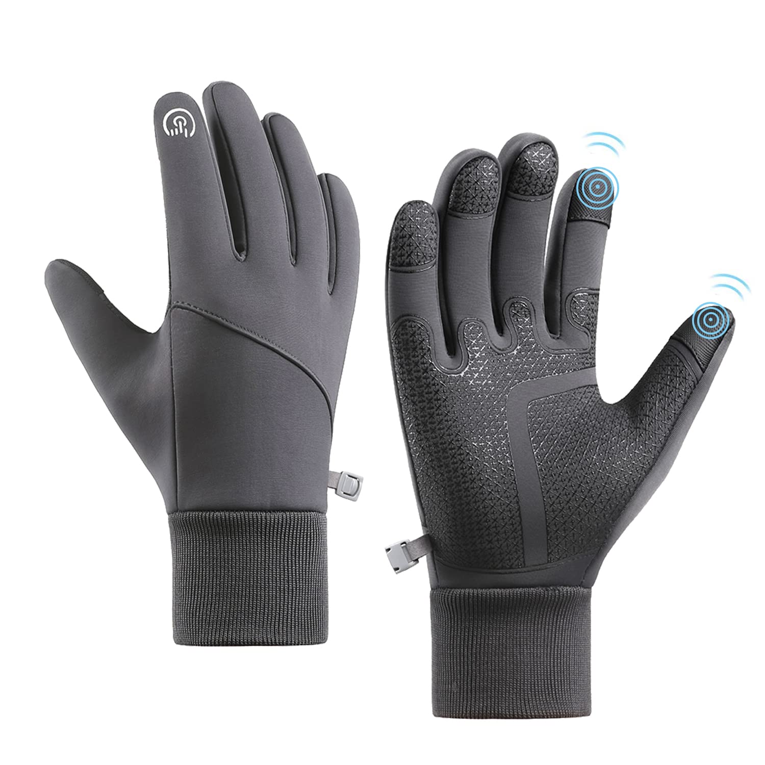 CRAZY SHARK Fahrradhandschuhe Warme Winterhandschuhe Touchscreen Sporthandschuhe Radsporthandschuhe Winddichte rutschfeste Handschuhe für Herren Damen zum Radfahrren Laufen Joggen Wandern