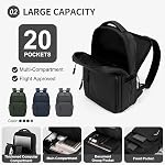 Sac à dos pour ordinateur portable imperméable pour hommes & Femmes, pack de jour antivol approuvé par vol avec manche d'ordinateur portable