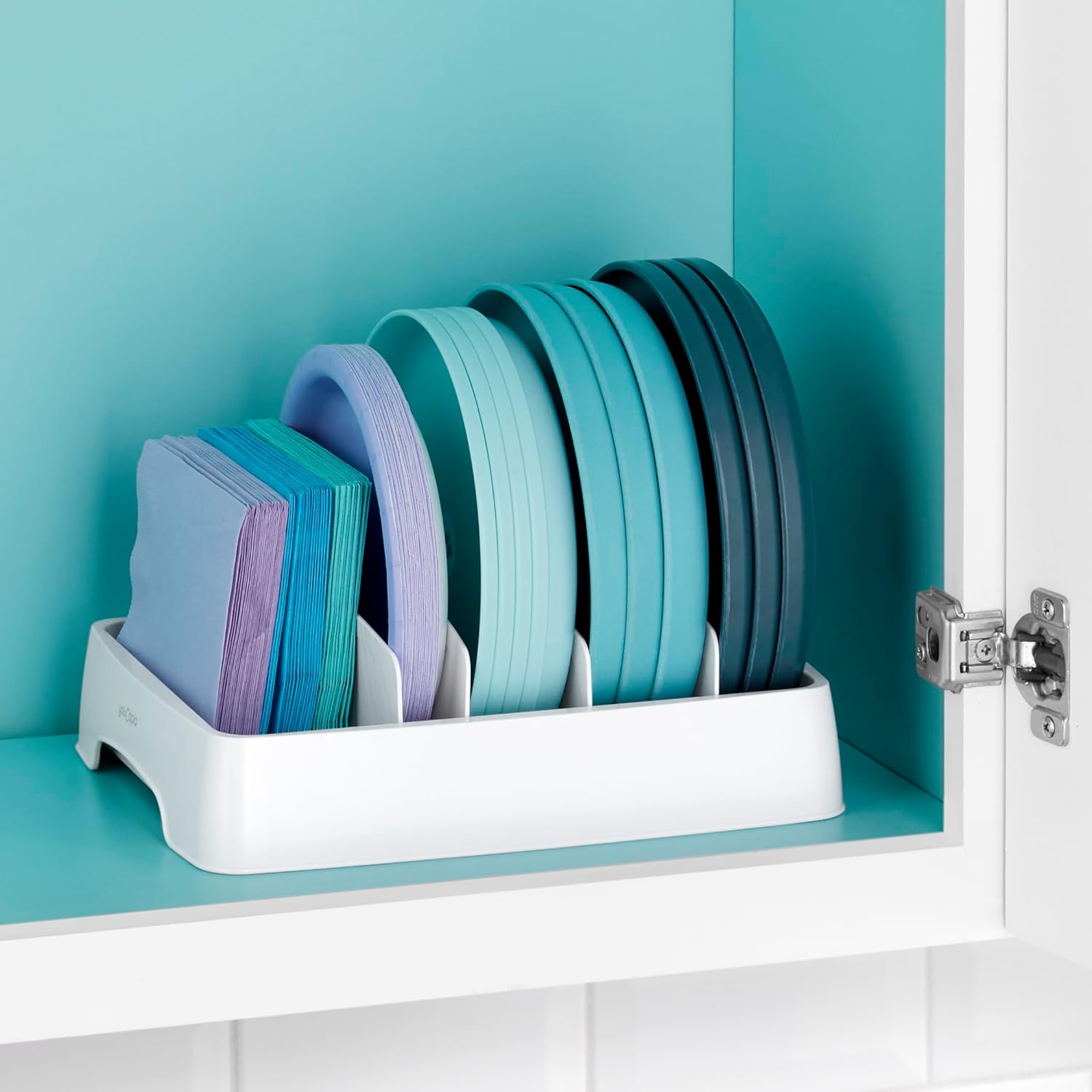 YouCopia StoraLid Adjustable Food Container Lid Organizer for Kitchen Cabinet Storage, Small, 2-Pack
