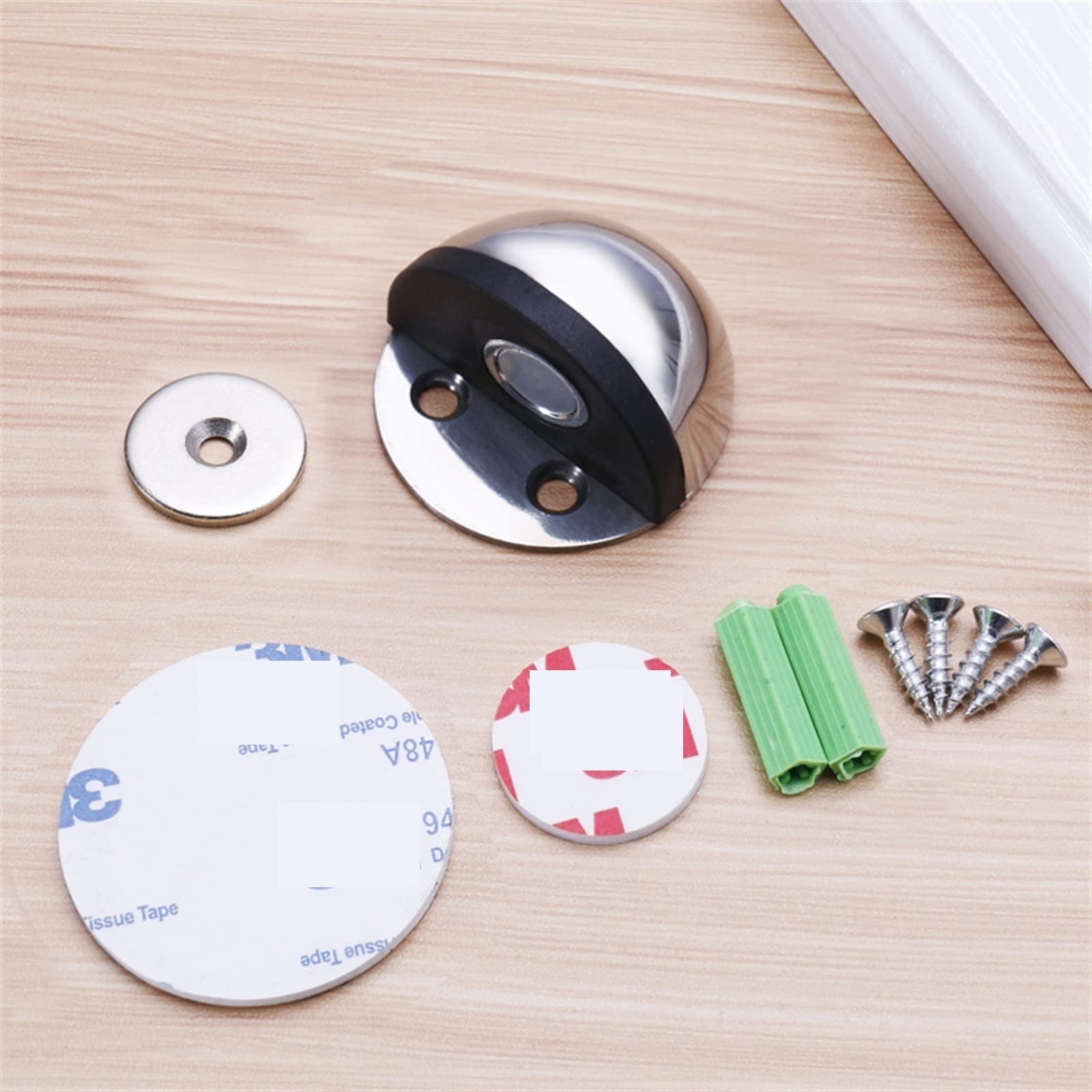 Butée de porte magnétique acier inoxydable aspiration caoutchouc arrêt collision chrome