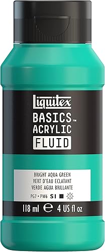 Liquitex BASICS - Pintura acrílica líquida, botella de 4 onzas, color verde aguamarina brillante