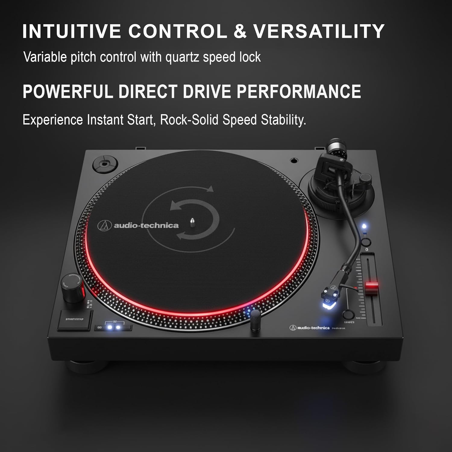 Audio-Technica AT-LP120XBT-USB Wireless Direct-Drive Turntable with Bluetooth, Analog, and USB Outputs - Black Bundle with Headphones, Cable, Slip Mat, Cleaning Kit, and Austin Bazaar Polishing Cloth