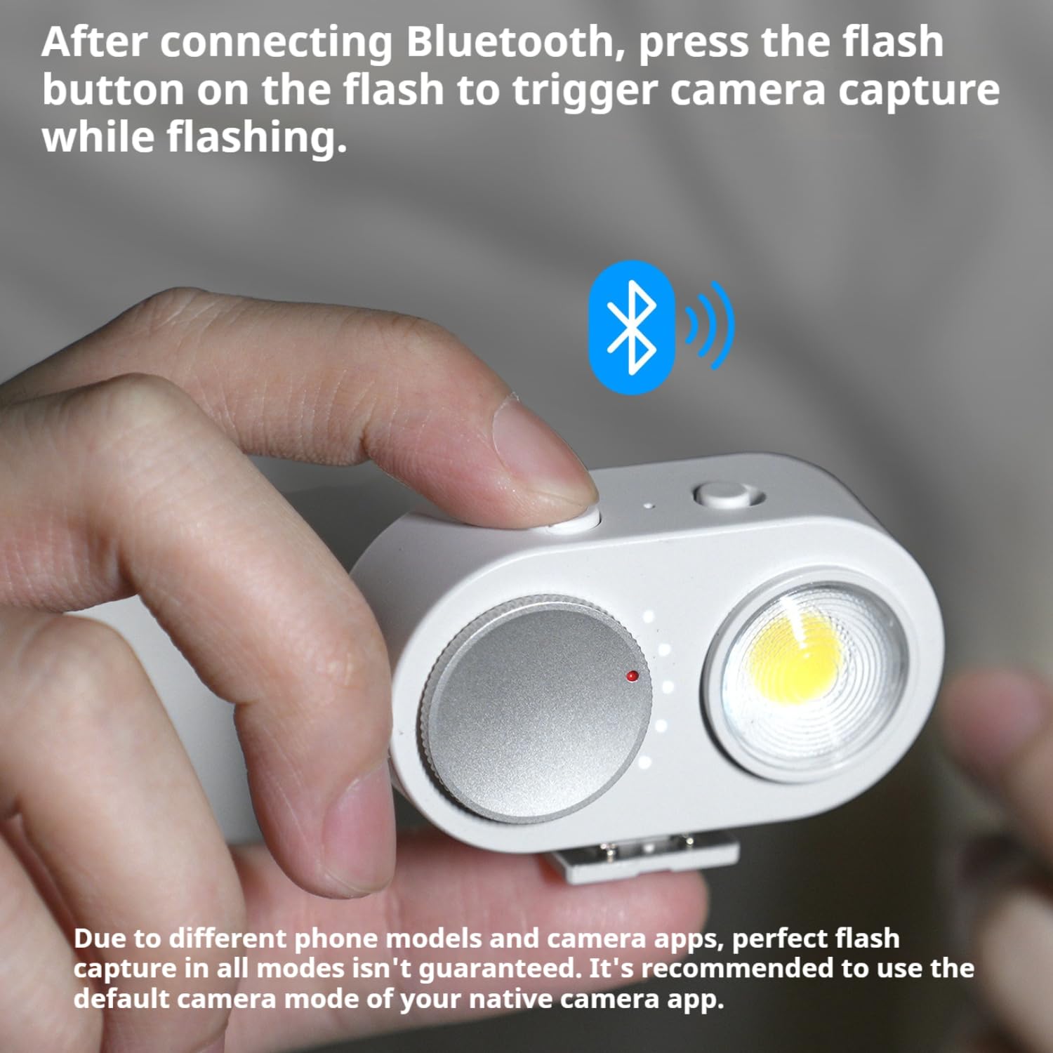 Fotorgear FL01 COB - Luz flash para teléfono móvil (15 W, adherencia magnética, 35 g, 5700 K/92+CRI, compatible con iOS/Android para luz nocturna, retratos y fotografía de productos)