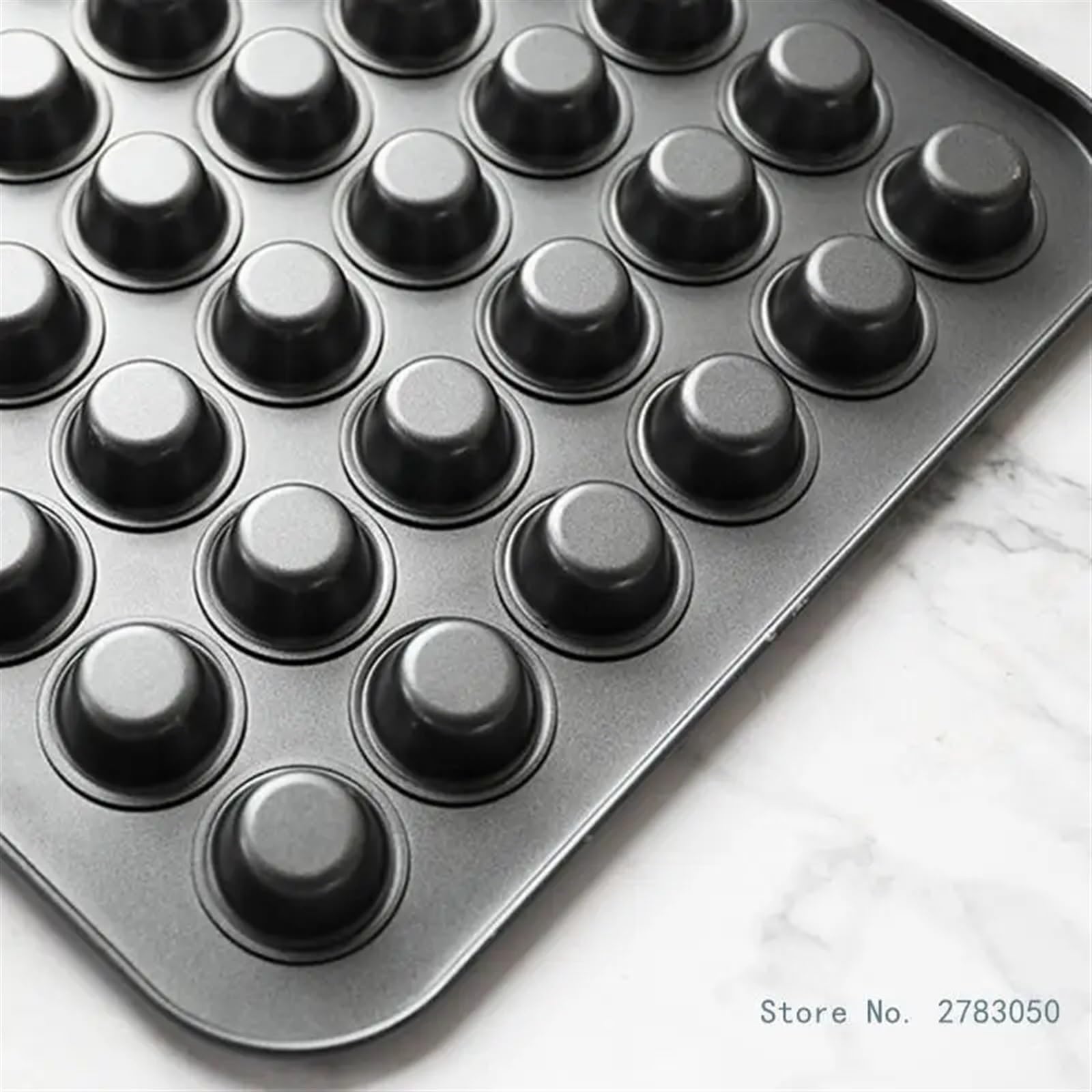 Bandeja de Horno Mini Bandeja Antiadherente de 48 cavidades for Magdalenas, moldes for Magdalenas, Bandeja for Hornear, moldes for Magdalenas de Acero al Carbono for Hornear Cupcakes(A)