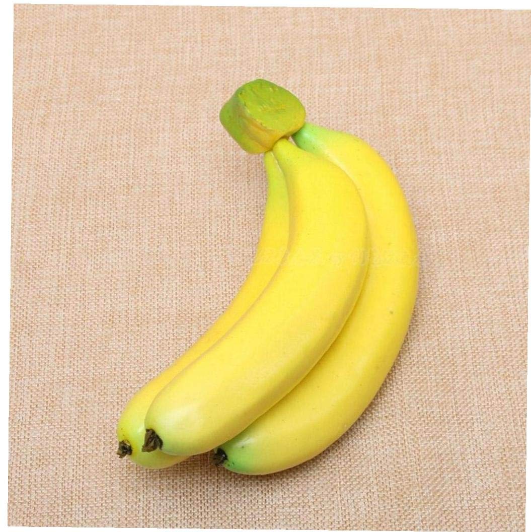 Casecover Yellow 3 Pieces Of Artificial Fruit Banana Fake Fruit Cognitive Teaching Aids Eva Plastic Fruit Shop Display Decorative Wedding Props