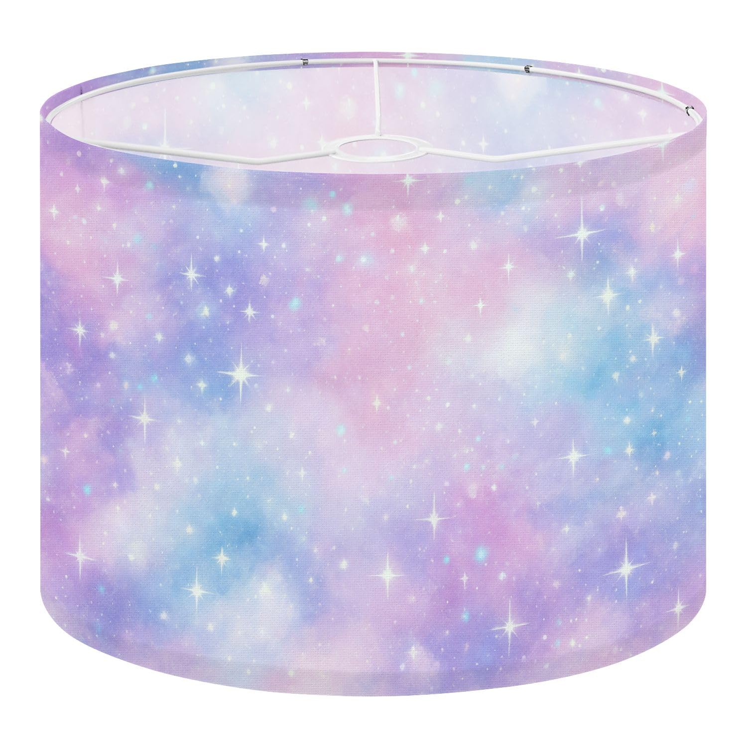 Drum Lamp Shade Large Lampshade Holographic Fantasy Pastel for Floor Lamps Table Lamps Pendant Light Linen Lampshades Replacement Bedside Light Shades