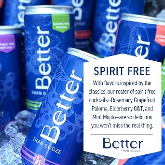Better Than Booze Mocktails Non-Alcoholic Drinks | Alcohol Alternative Beverages, Ritual Zero Proof | Enjoy Your Drink Moment with Our Alcohol Free Drinks | Non Alcoholic Mocktail 3 Varieties, 6 Pack
