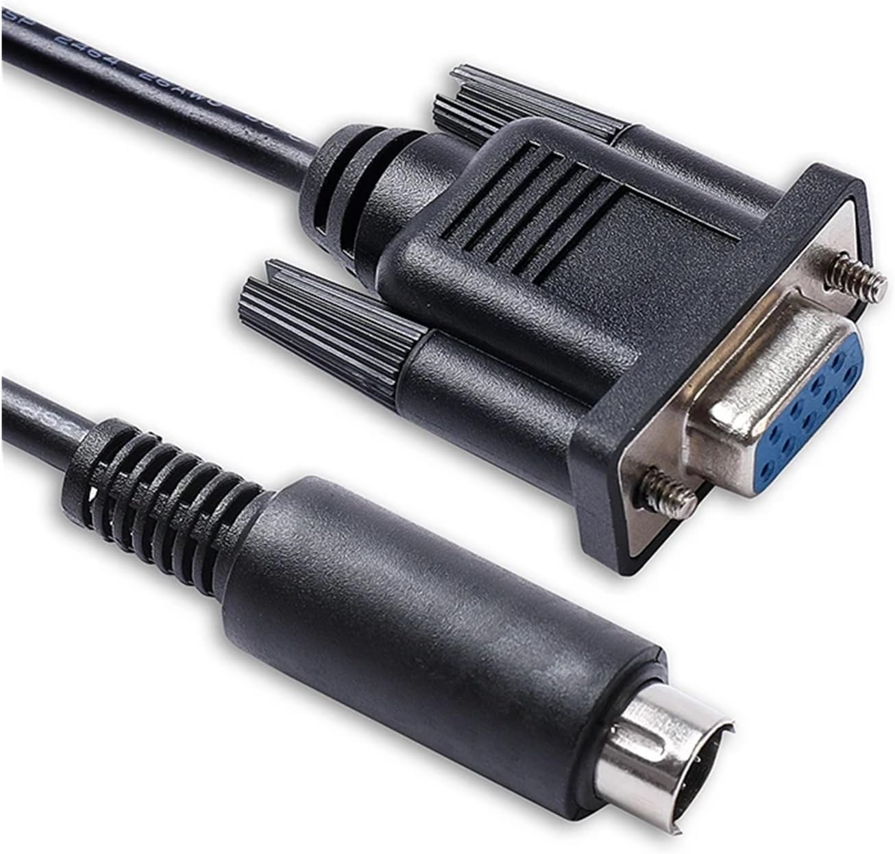 plc programming cable RS232 DB9 Female to Mini Din 8-pin Cable for Connecting FX Series PLC to MT-8072iP HMI (Size : 1.8M, Color : Black)