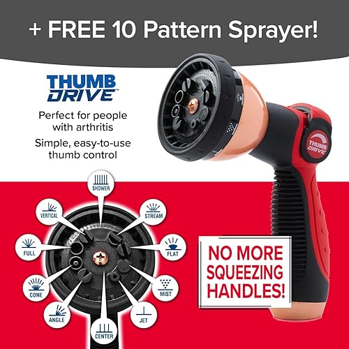 Miniatura 9 de Pocket Hose Cabezal de cobre con manguera de jardín expandible de 100 pies, como se ve en la televisión, gira 360, tubo avanzado Tri-Tex y chaqueta