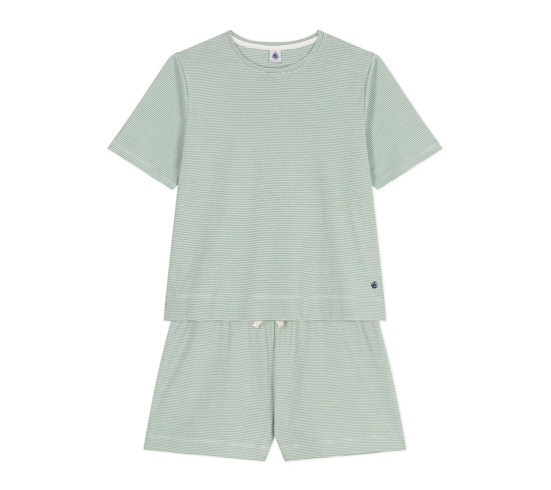 Petit Bateau Pyjama Short Femme en Coton À Rayures A0eam01 Vêtements Nuit Femme