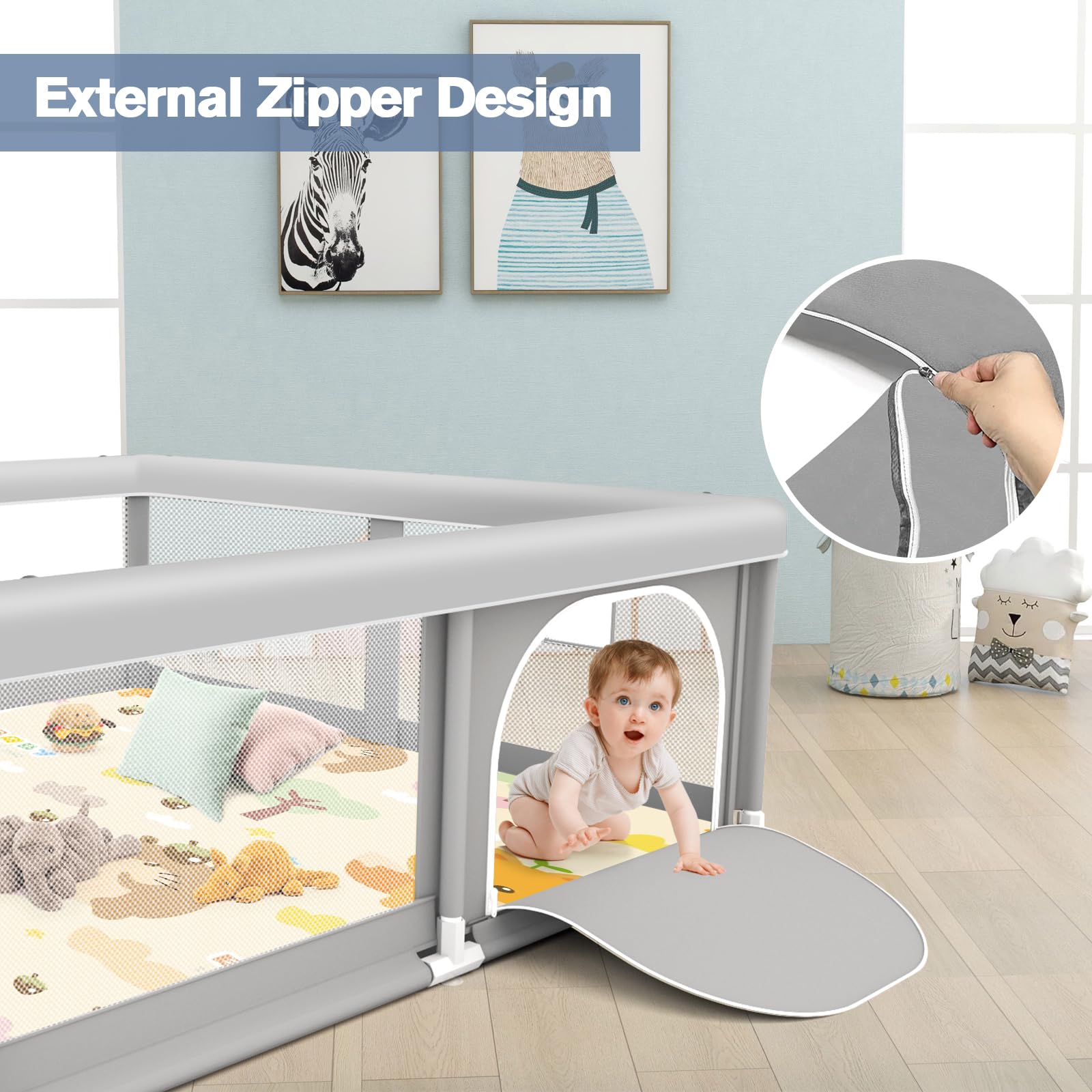 Amazon.co.jp: ベビーサークル プレイペン 赤ちゃんと幼児用 : ベビー 